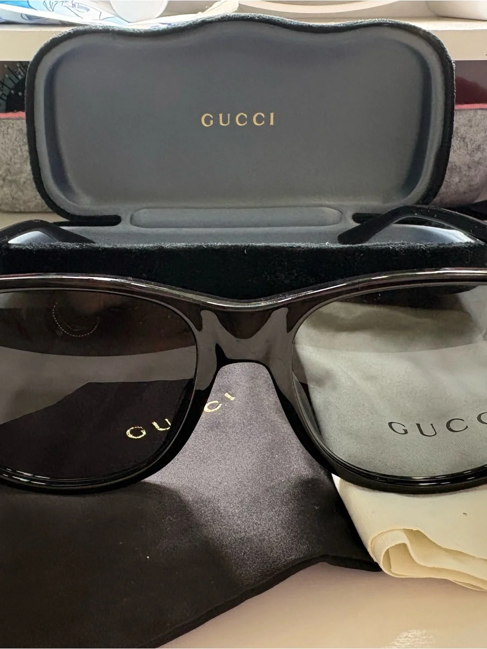 NEW Gucci Men's Black Sunglasses